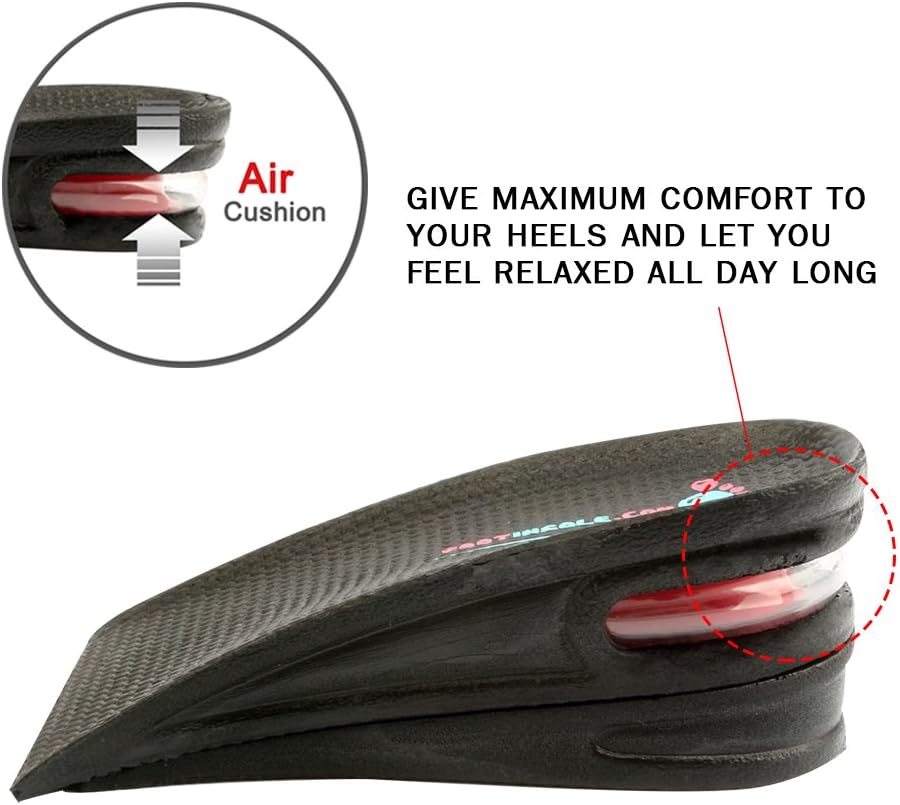 Air up Height Increase Shoe Heel Lift Inserts for Men and Women (3 Layers, 2.5" UP)