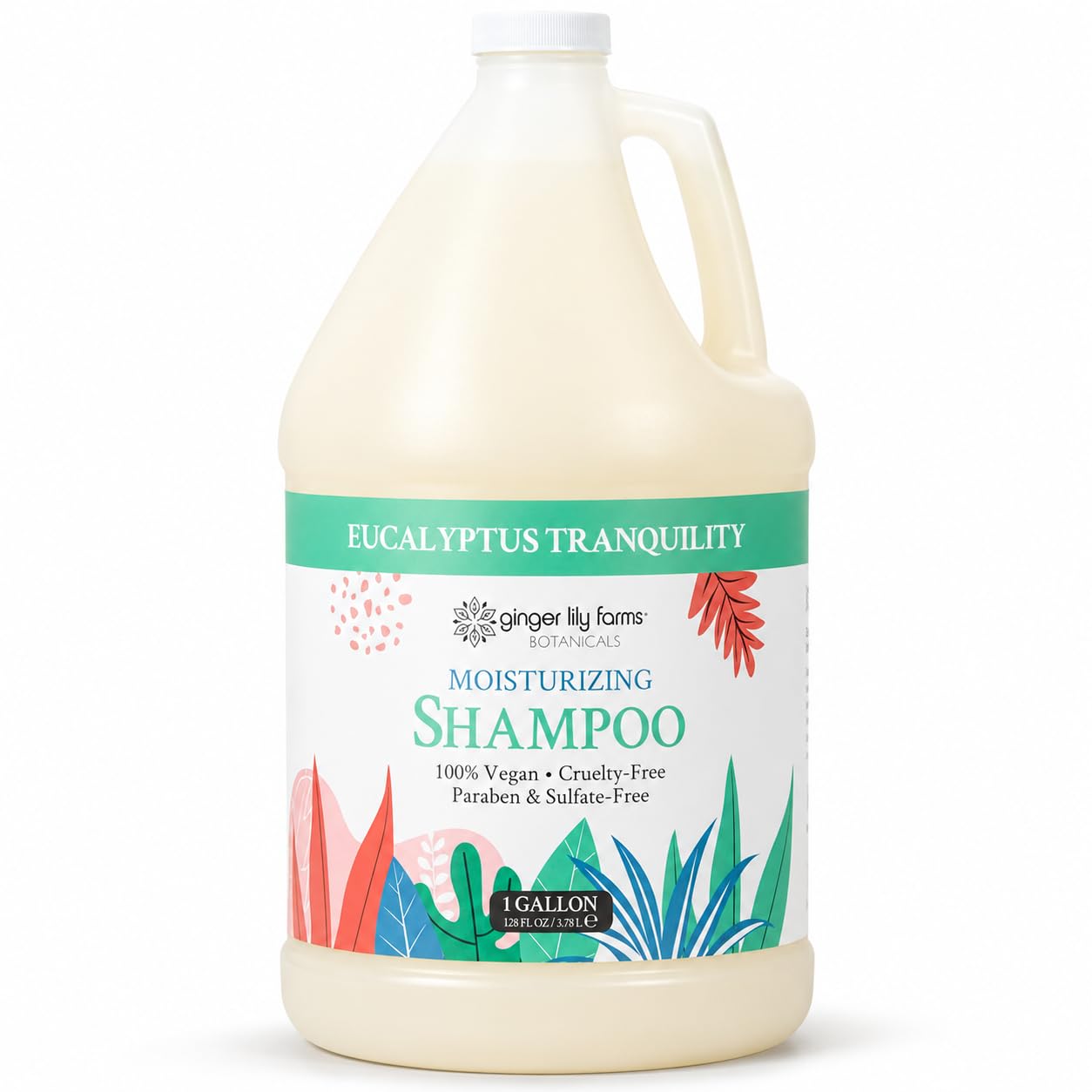 Ginger Lily Farms Botanicals Moisturizing Shampoo for All Hair Types, Coco Mango, 100% Vegan & Cruelty-Free, Coconut Mango Scent, 1 Gallon (128 fl oz) Refill | for Hands, Body & Hair, Moisturizing Wash, Salon Wash, Spa Cleanser, Salon & Spa Essentials, M…