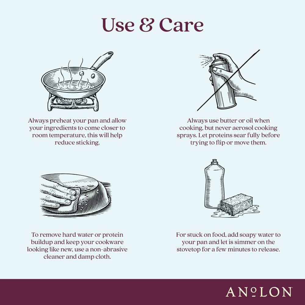 Anolon Nouvelle Stainless Steel Cookware Pots and Pans Set, 10 Piece | Stainless Steel Cookware Set with Lids, Oven Safe to 500°F, Durable Everyday Cooking, Dishwasher Safe