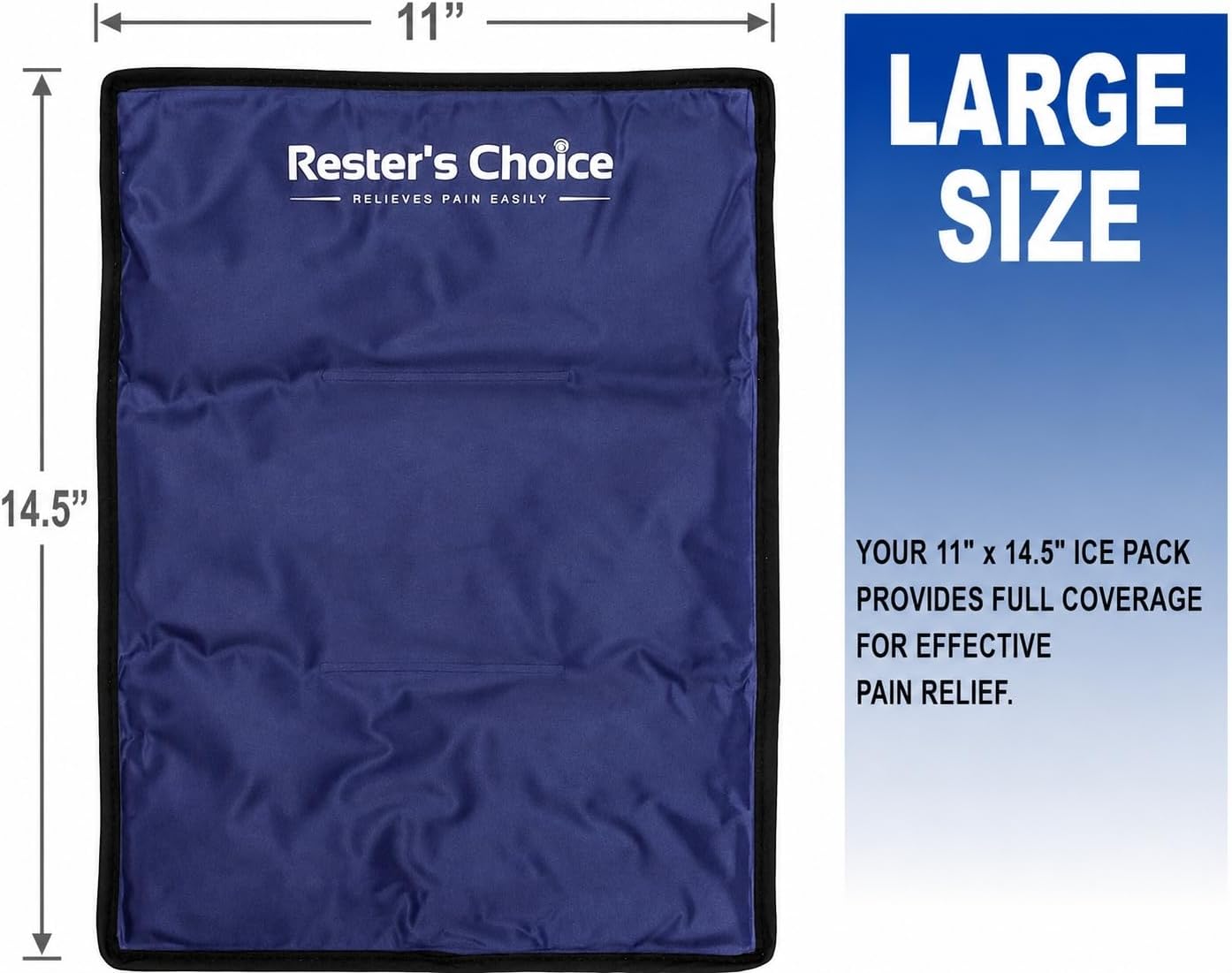 Gel Soft Flexible Ice Pack for Injuries Reusable - (Large: 11"x14.5") for Hip, Shoulder, Knee, Back - Comfy Cold Pack Compress for Swelling, Bruises, Surgery
