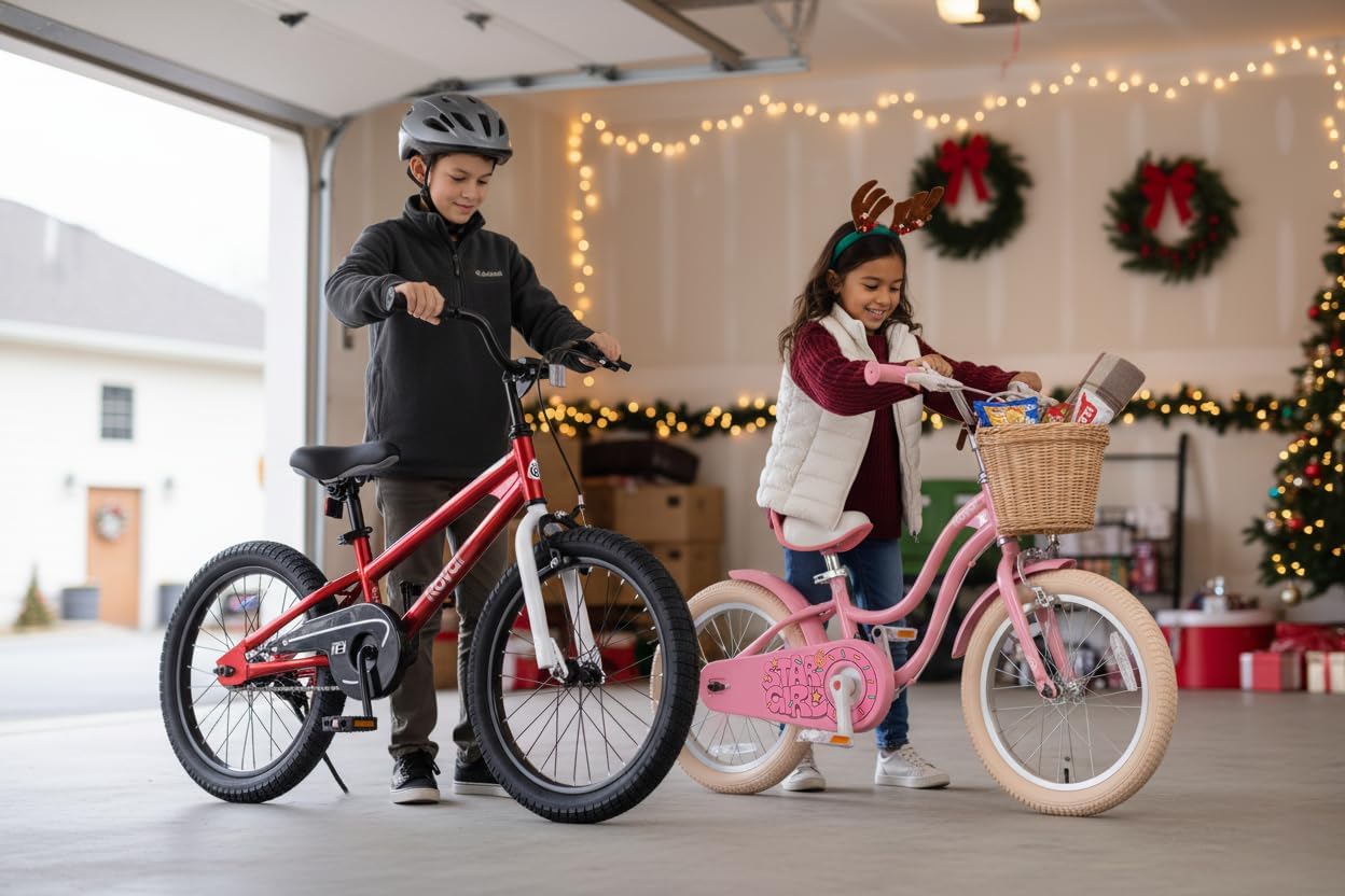 RoyalBaby Freestyle Kids Bike 12 14 16 Inch with Training Wheels, 18 Inch with Kickstand, Bicycle for Ages 3-10 Years Boys Girls