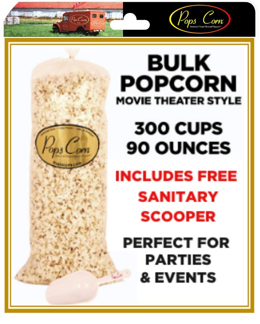 Fresh Gourmet Popcorn Bulk Bag – 5.6 lbs (90 oz / 300 Cups) Movie Theater Style Butter Flavor, XL Party & Event Popcorn for Buffets, Bars