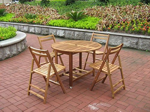 Merry Garden Acacia Folding Dining Table, Outdoor Dining Table Deck Table