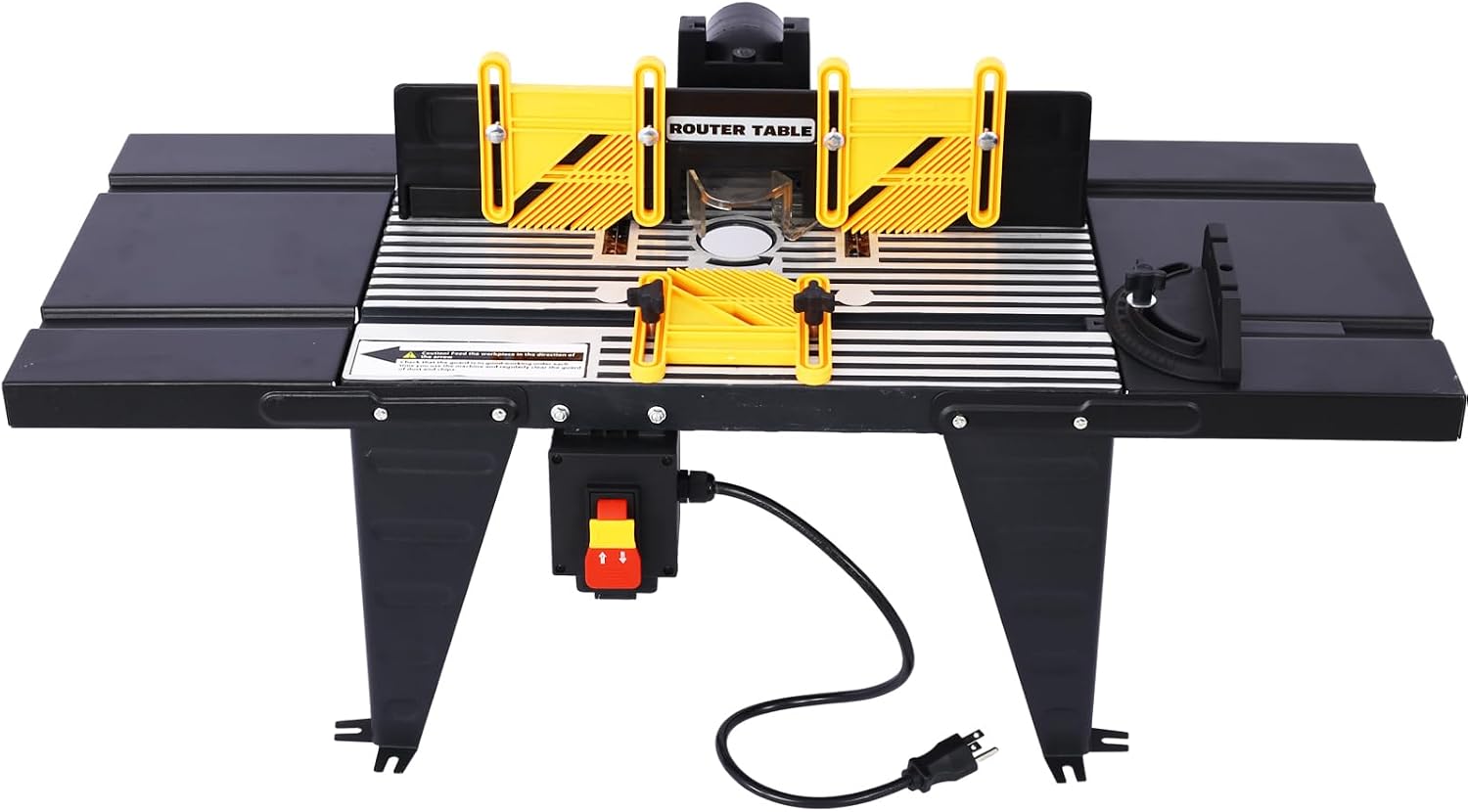 Universal Benchtop Router Table with Adjustable Fence, Steel Stand & Precision Routing for Woodworking – Craftsman Electric Router Table Tool (Black)