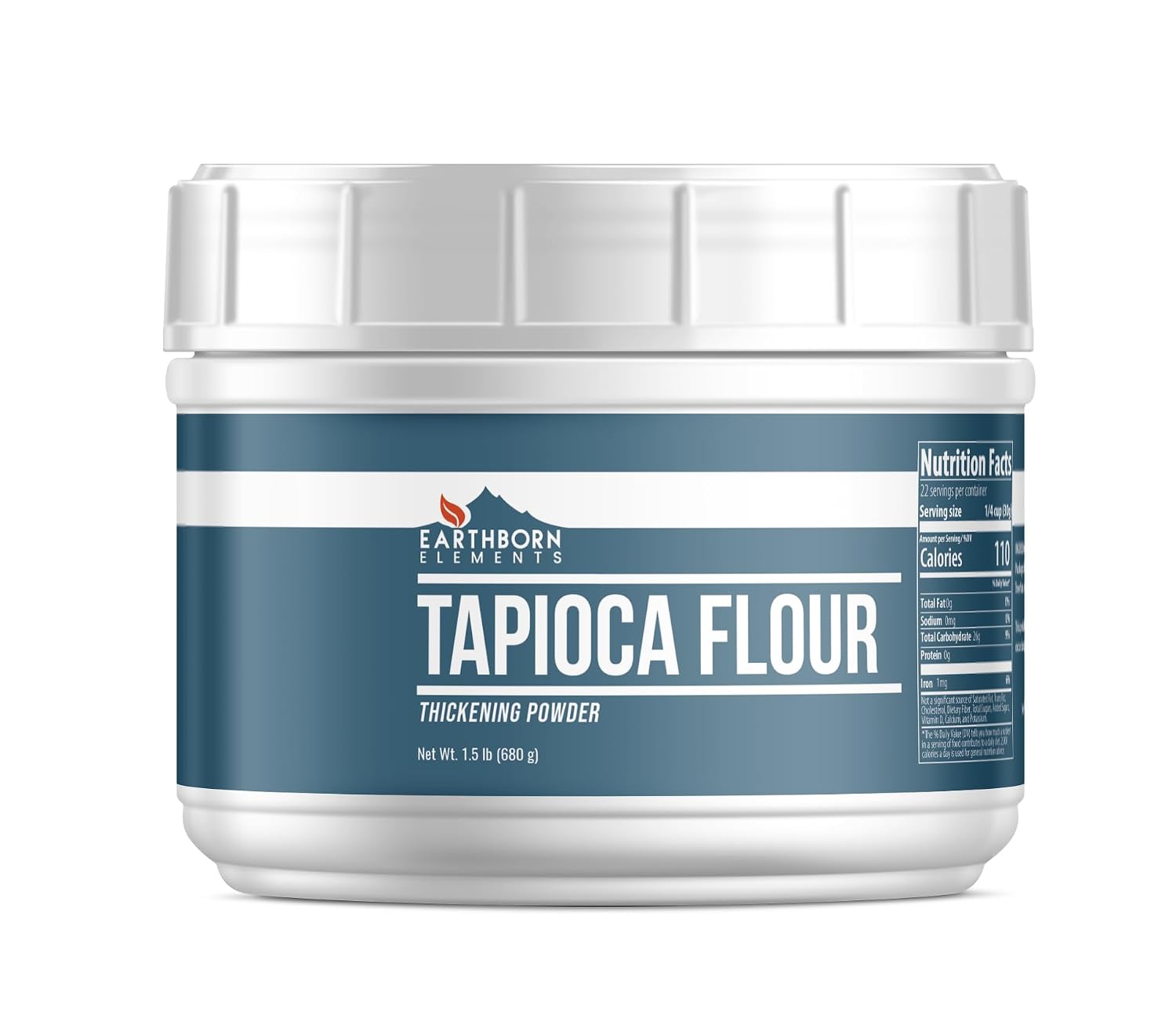 Earthborn Elements Tapioca Flour (1.5 lb), Gluten-Free Baking, Thickener for Sauces