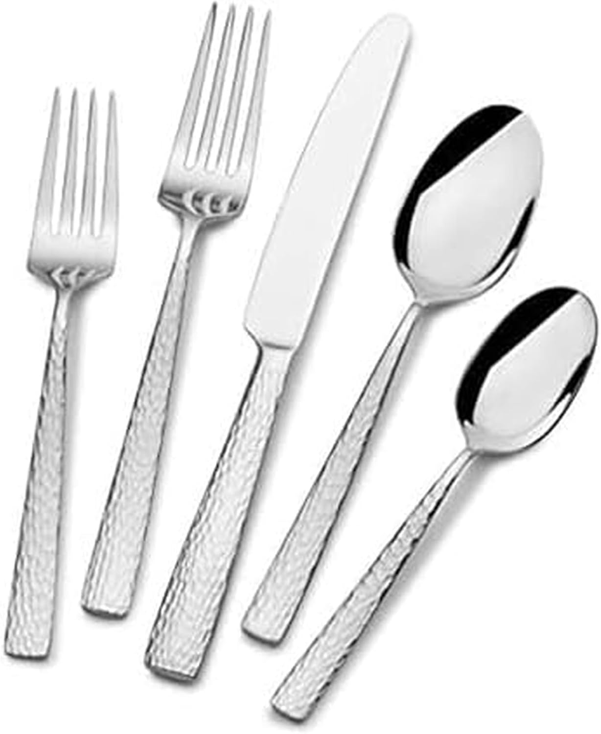 Mikasa, Virtuoso Frost Flatware Service for 12, 65 Piece Set, 18/10 Stainless Steel, Silverware Set with Serving Utensils
