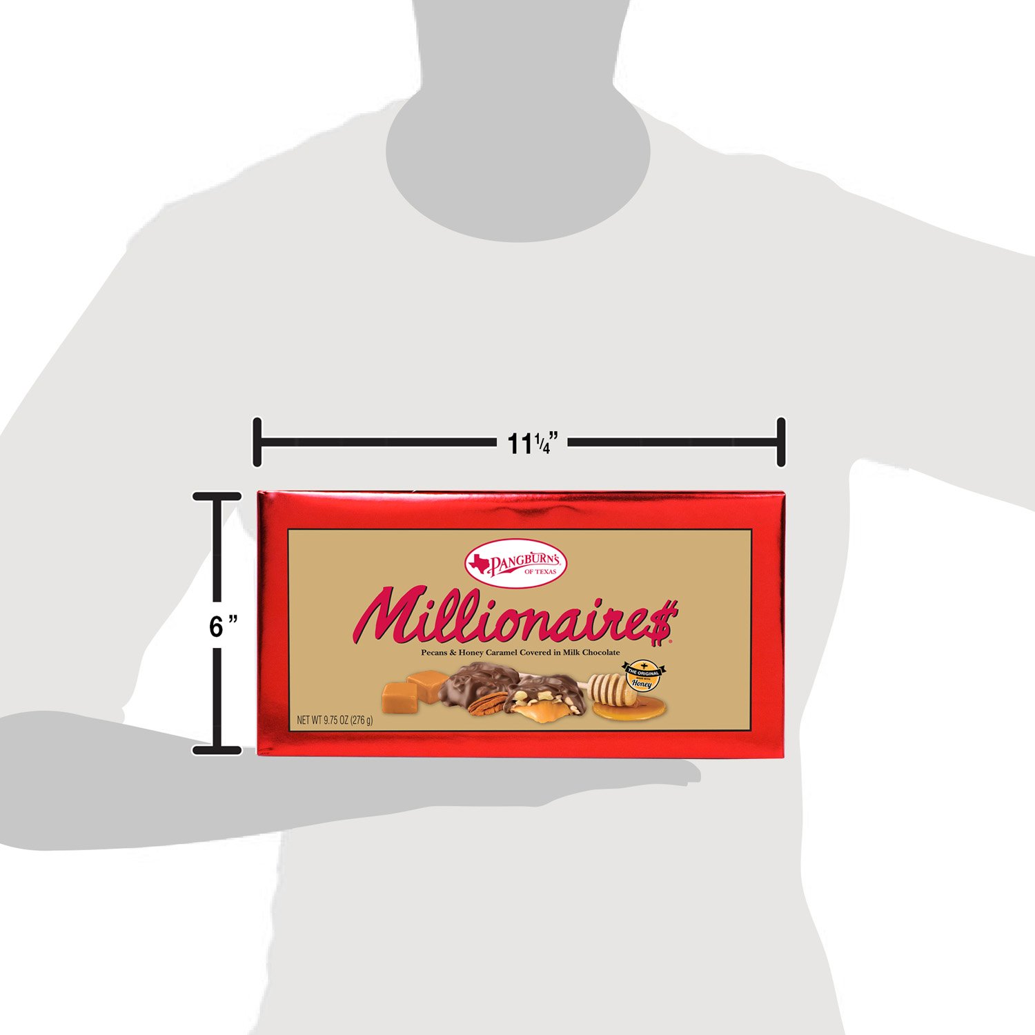 Pangburn's Millionaires Candy Box 9.75 Ounce Pangburn's Millionaires Candy Box 9.75 Ounce, Buttery Pecans, Creamy Caramel, Honey