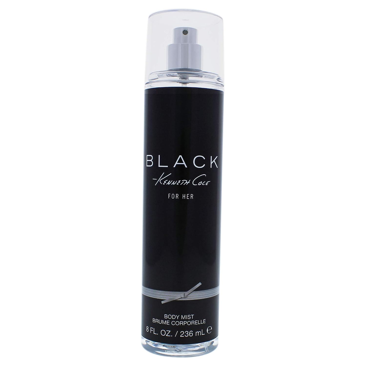 Kenneth Cole Black For Her Body Spray Mist for Women, Notes of Florals, Citrus, Sandalwood, and Musk, Feminine Scent, Everyday Wear Fragrance, 8 Fl Oz
