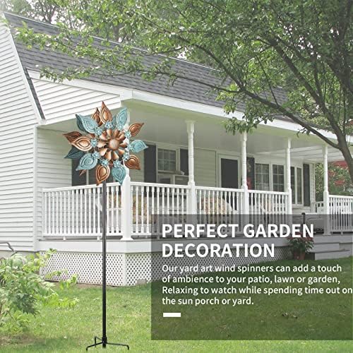 DECOROCA Kinetic Wind Spinners Outdoor - Large Metal Wind Sculptures