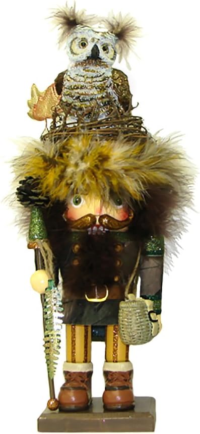 Kurt Adler 16-Inch Hollywood Woodsman Nutcracker with Owl Hat
