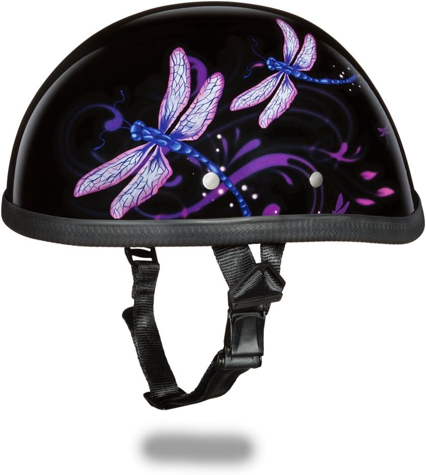 Daytona Helmets Graphics Bicycle Helmets for Men - Novelty Half Helmet with Breathable Liner - Retro Skull Cap – Eagle Headgear with Head Wrap
