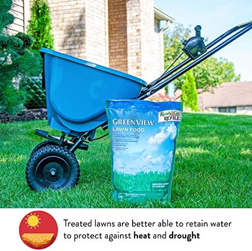 GreenView Lawn Food 48 lb. Bag, Covers 15,000 sq. ft. | 22-0-4 NPK formula - Restores soil nutrients - 8 weeks continuous feeding