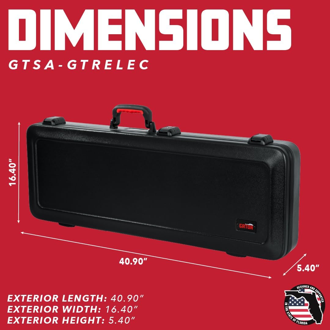 Gator Cases Molded Flight Case For SG Style Double Cut Away Guitars With TSA Approved Locking Latch, (GTSA-GTRSG)