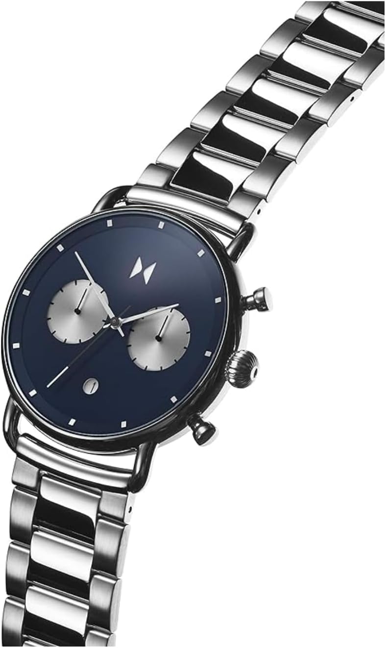 MVMT Men's Analog Quartz Watch with Stainless Steel, Blue, 0, Bracelet