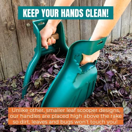 MEKKAPRO Hand Rake Leaf Claws V2.0, Large Garden Grabbers, 1 Pair(2pcs) | Sturdy Ergonomic Grip Leaf Scoops And Leaf Rake Claws