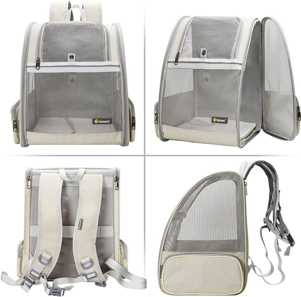 Texsens Innovative Traveler Bubble Backpack Pet Carriers for Cats and Dogs
