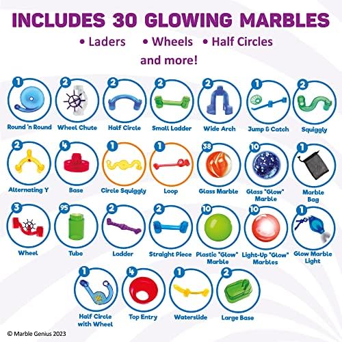 Marble Genius Space Theme Marble Run, 200 Pieces, STEM Toy