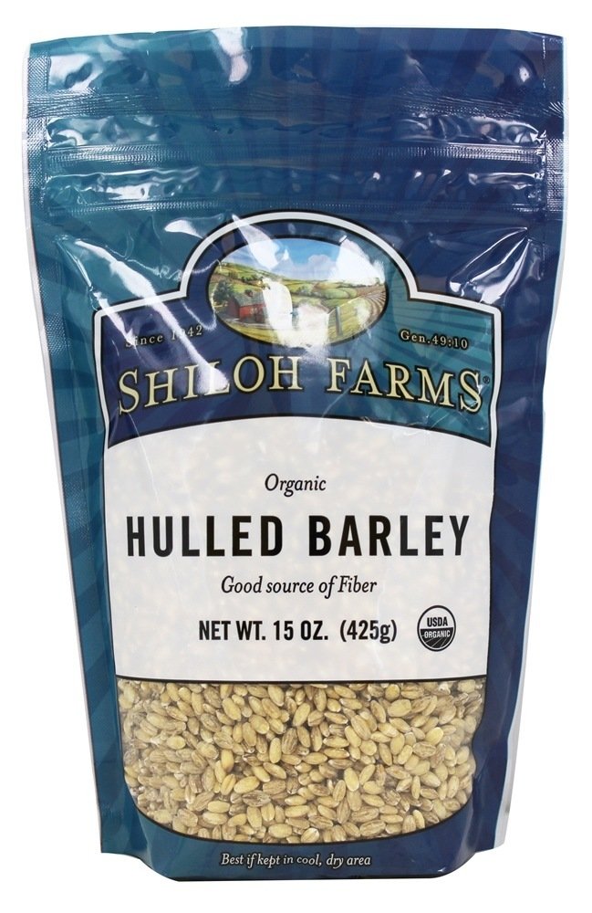 Organic Hulled Barley Grain from Shiloh Farms - 15 oz Pouch | Organic pantry staple for baking, cooking