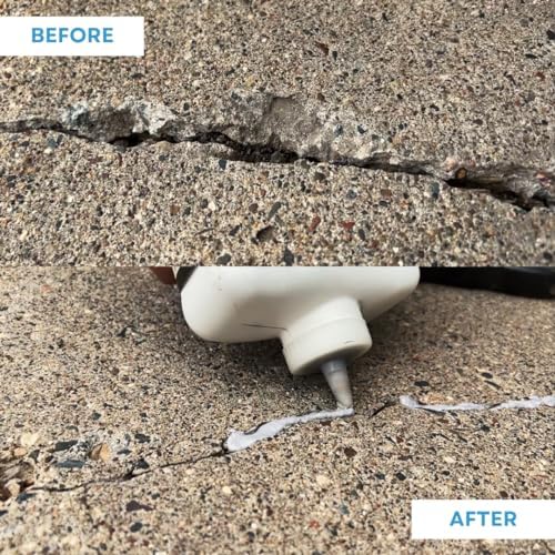 Gray Pourable Concrete Crack Filler, 1 Gallon | Liquid Cement Crack Filler for Concrete, Gallon Size, Pourable, Fills Cracks, Gray in Color, Driveways