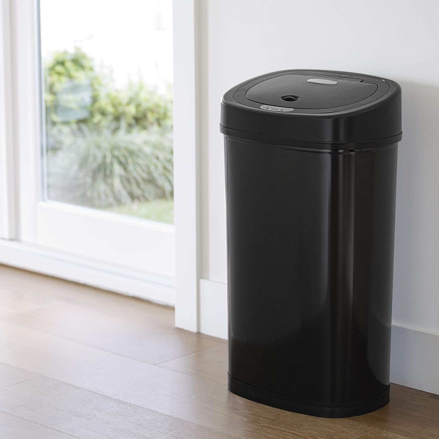 NINESTARS DZT-50-9BK The Original Automatic Motion Sensor Trash Can, 13.2 Gal. / 50 L., Black