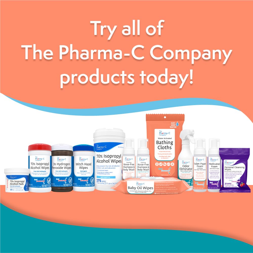 The Pharma-C Company - Foaming Rinse Free Shampoo & Body Wash [6 pack] - Fragrance & Dye Free - Hospital Tested Gentle No-Rinse Formula Leaves Hair