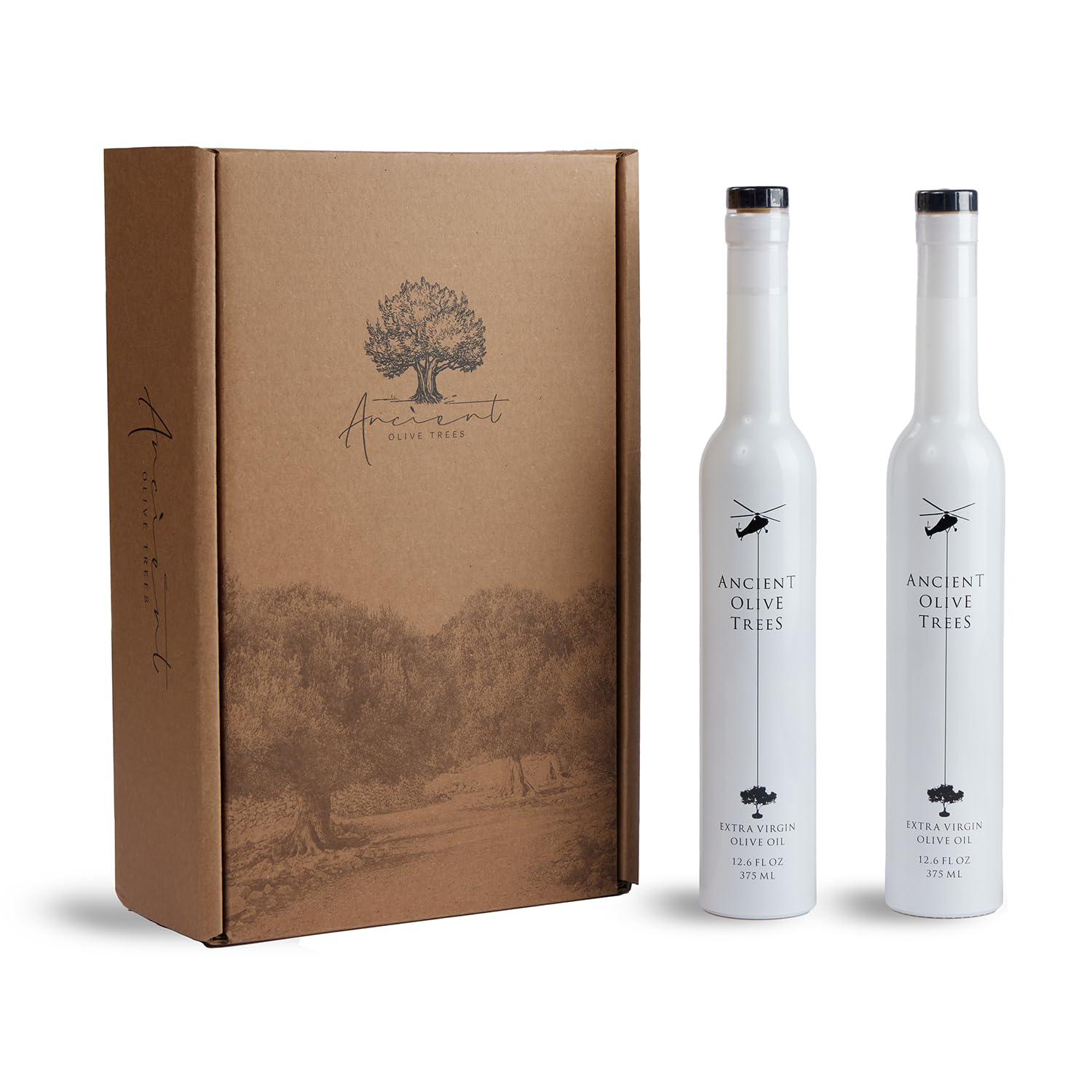 ANCIENT OLIVE TREES - Extra Virgin California Olive Oil | Pressed from Arbosana & Arbequina Olives | Hydroxytyrosol & Polyphenol Rich Olive Oil | EVOO Great for Dipping & Cooking | 12.6 FL. OZ. | 1 CT