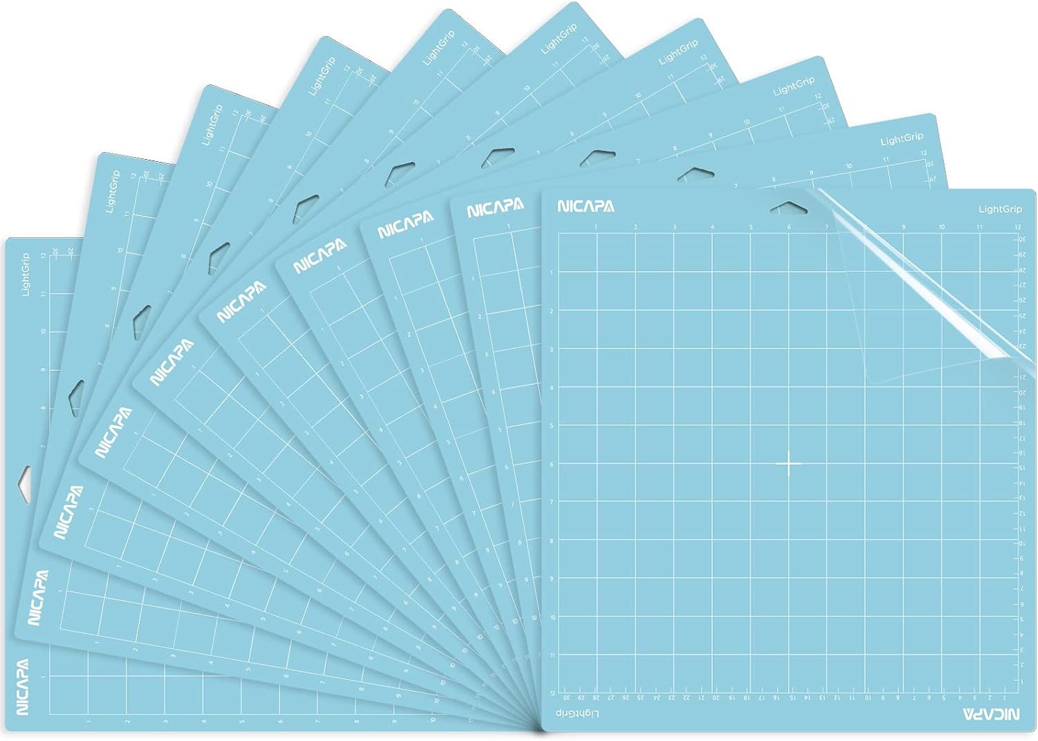 12x12 inch Standard Grip Cutting Mat for Cricut Maker 3/Maker/Explore 3/Air 2/Air/One (3 Pack) Standard Adhesive Sticky Green Quilting Replacement Cut Mats
