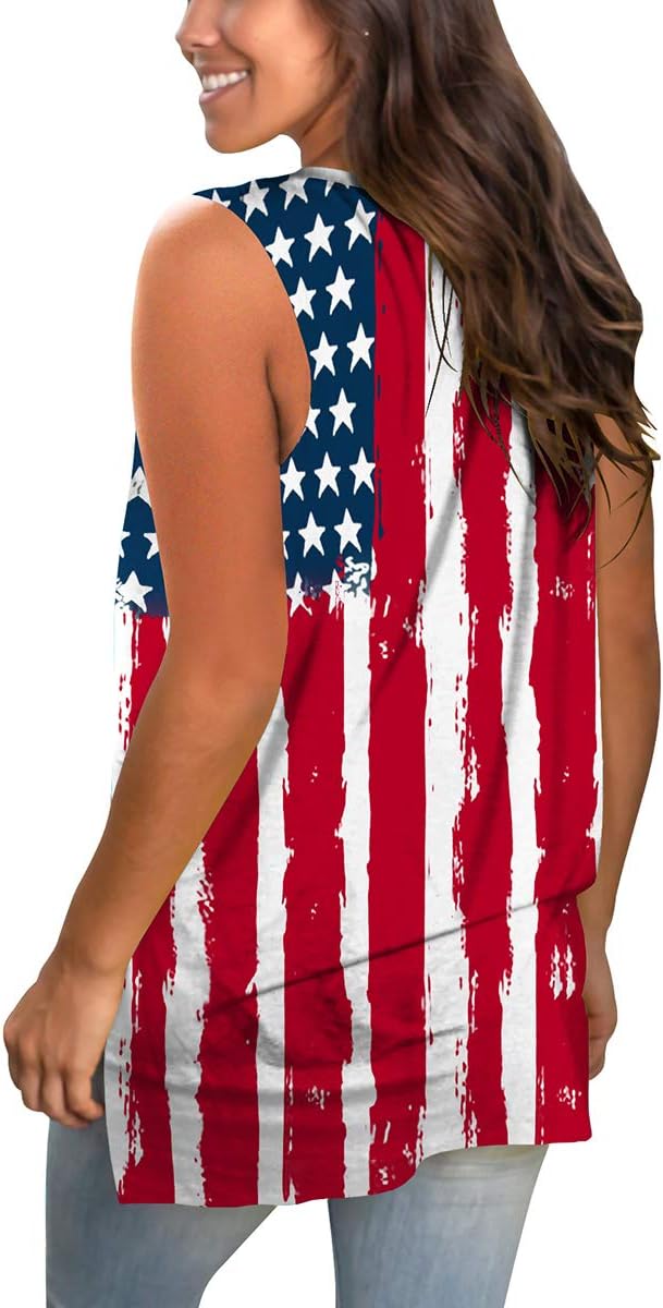 Sampeel Womens Summer Tank Tops Basic Tanks V Neck Sleeveless T Shirts Side Split