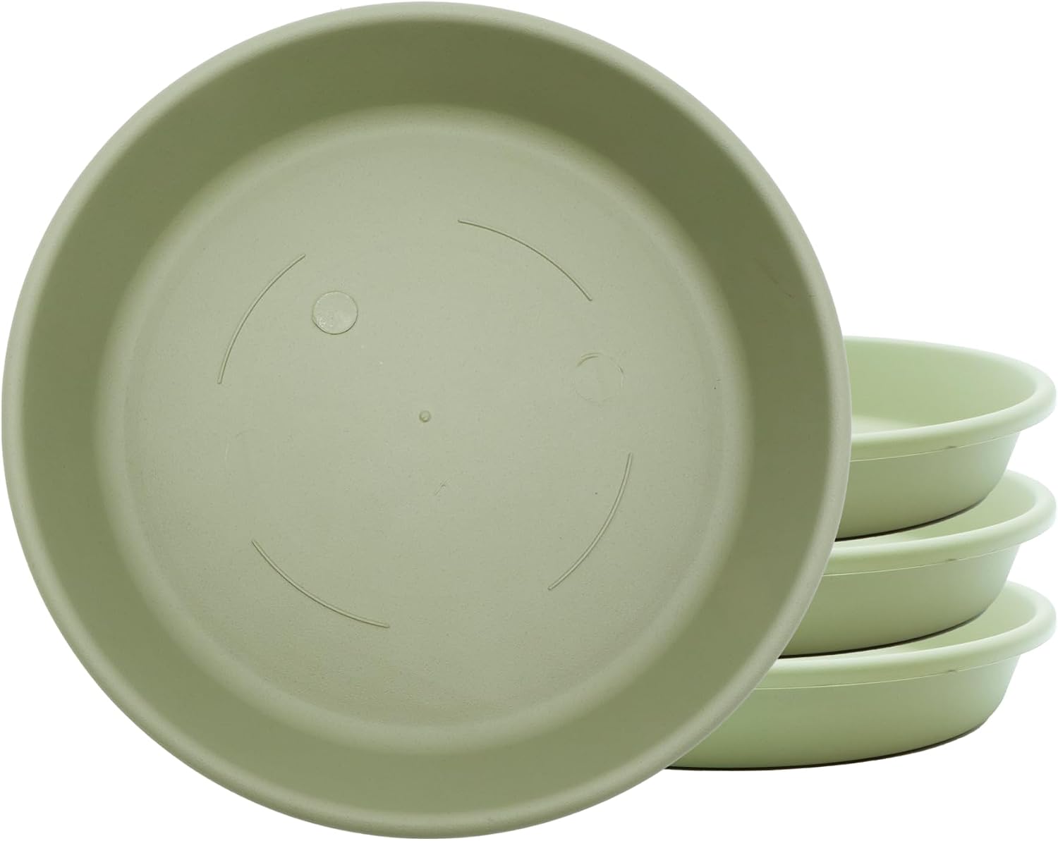 The HC Companies 14 Inch Round Plastic Classic Plant Saucer - Indoor Outdoor Plant Trays for Pots - 14"x14"x2.5" Sandstone