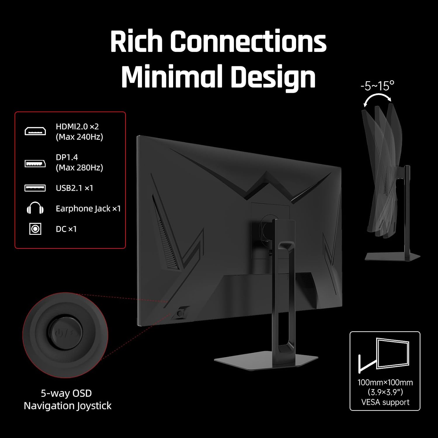 KTC 24.5 Inch Gaming Monitor, 180Hz OC 200Hz Monitor FHD, Fast IPS, H25T7 | 1080P Monitors 1ms, 128% sRGB HDR10, Adaptive Sync, HDMI DP, VESA Tilt Adjustable for Xbox PS5 Switch, HDMI Cable Inc.