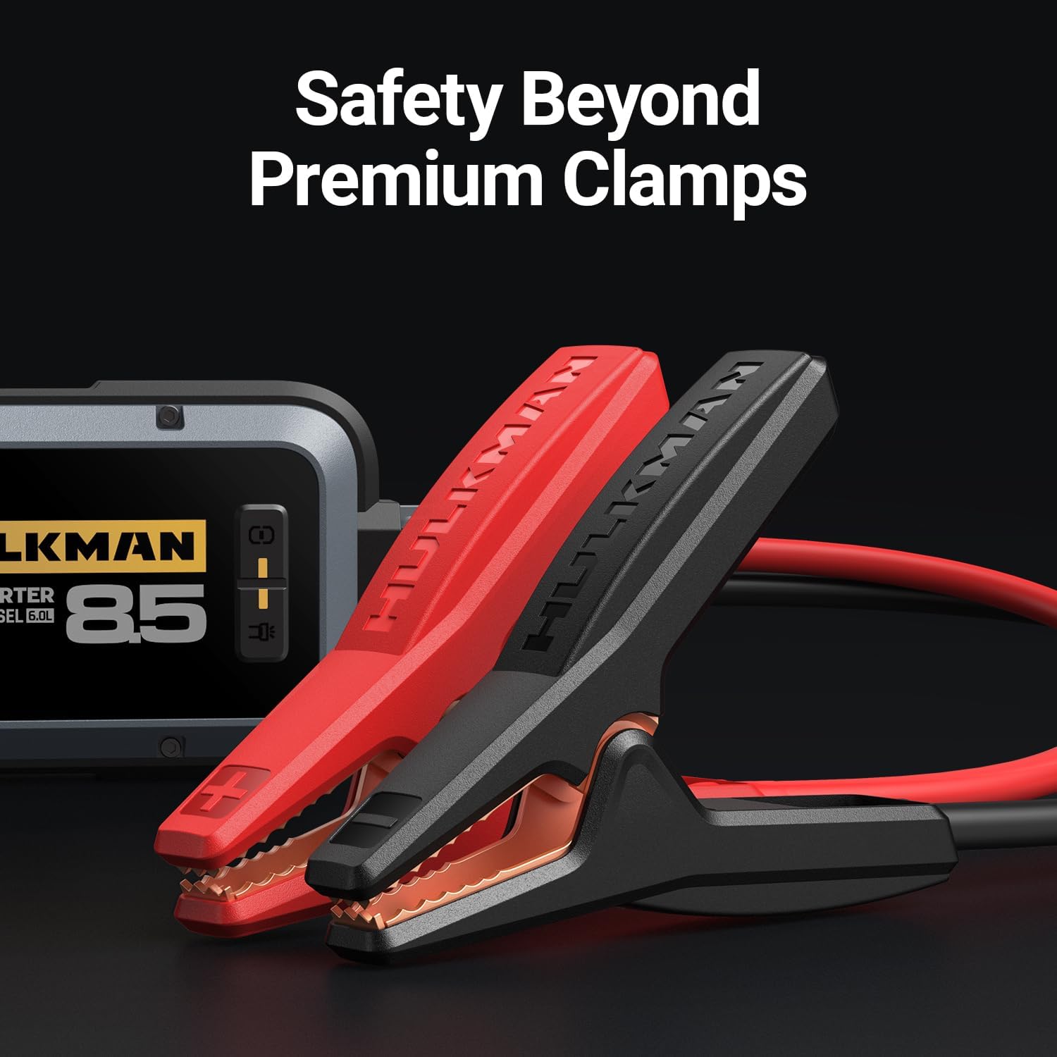 Hulkman Alpha85 Smart Portable Jump Starter, 2000A Battery Booster Pack with LED Display, Flashlight, 74Wh Power Bank & Jumper Cable