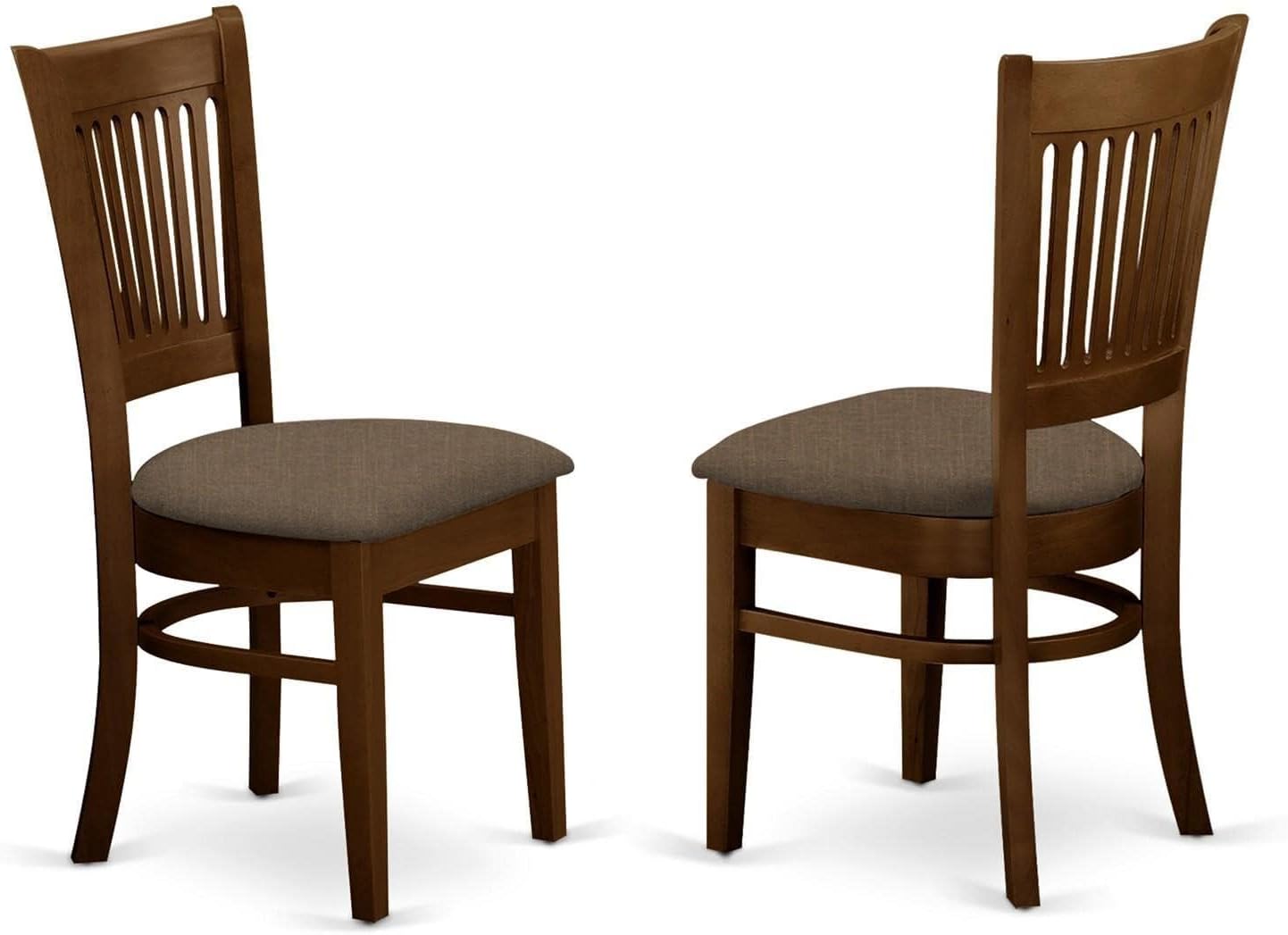 East West Furniture VAC-OAK-C Vancouver Dining Chairs - Linen Fabric Upholstered Wood Chairs, Set of 2, Oak