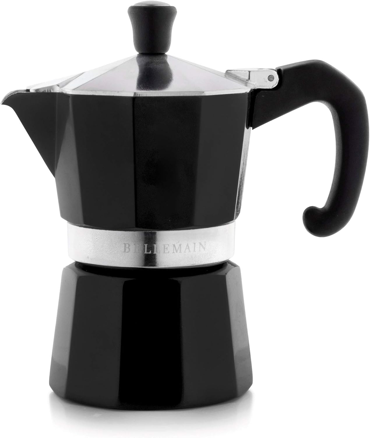 Bellemain Stovetop Espresso Maker, Italian Moka Pot, 6-Cup Silver | Classic aluminum design brews rich espresso at home or camping, with an easy-to-use and easy-to-clean design.