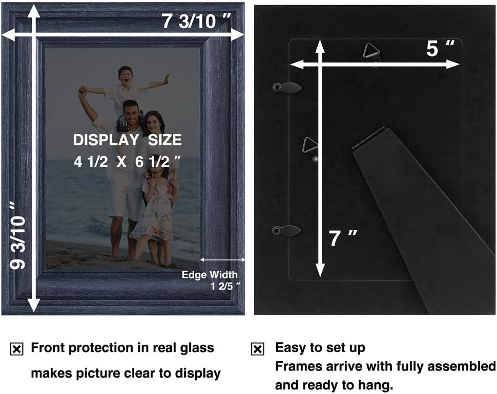 LaVie Home 8x8 Picture Frames (1 Pack, Gold) Square Photo Frame Set with High Definition Glass for Wall Mount & Table Top Display