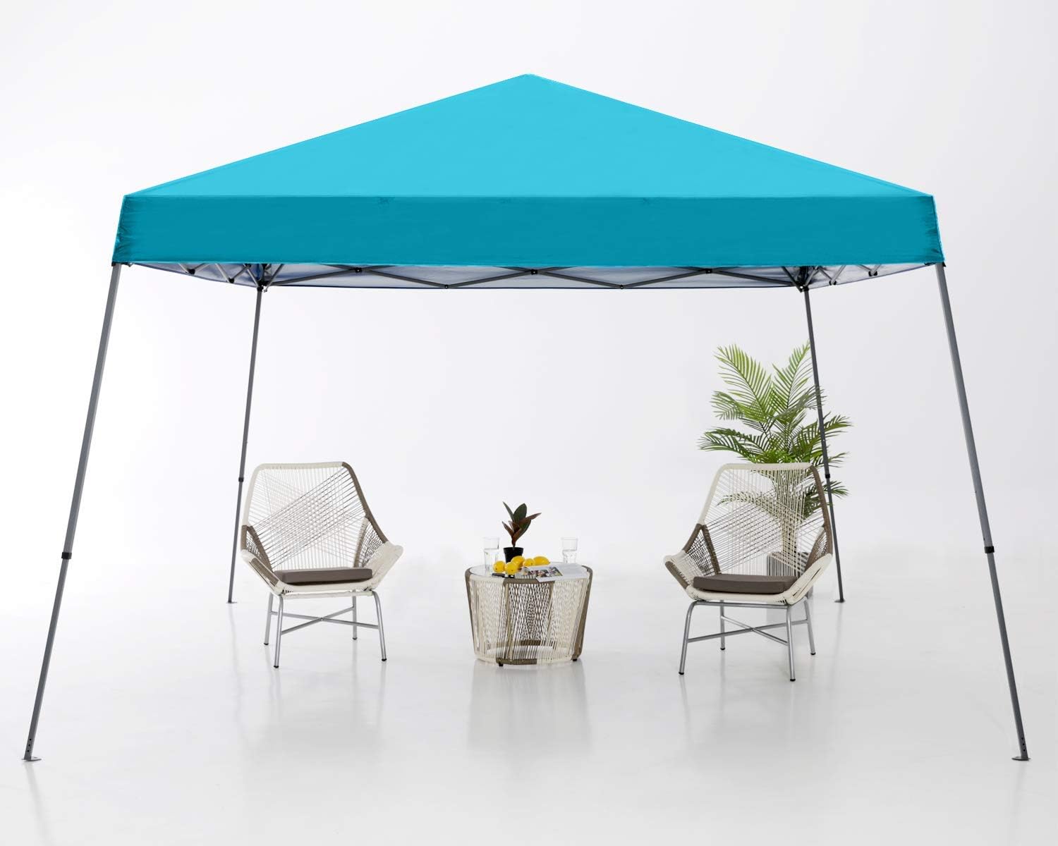 ABCCANOPY 11x11 Pop Up Canopy Tent, Stable Slant Leg Outdoor Shade, Black