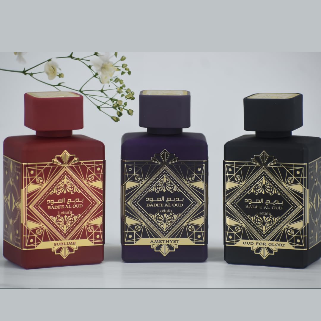 Lattafa Perfumes Bade'e Al Oud, Oud for Glory for Unisex Eau de Parfum Spray, 3.4 Ounce