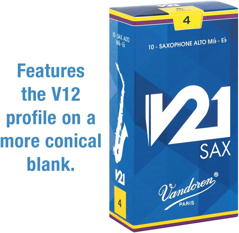 Vandoren SR813 Alto Saxophone V21 Reeds Strength 3; Box of 10