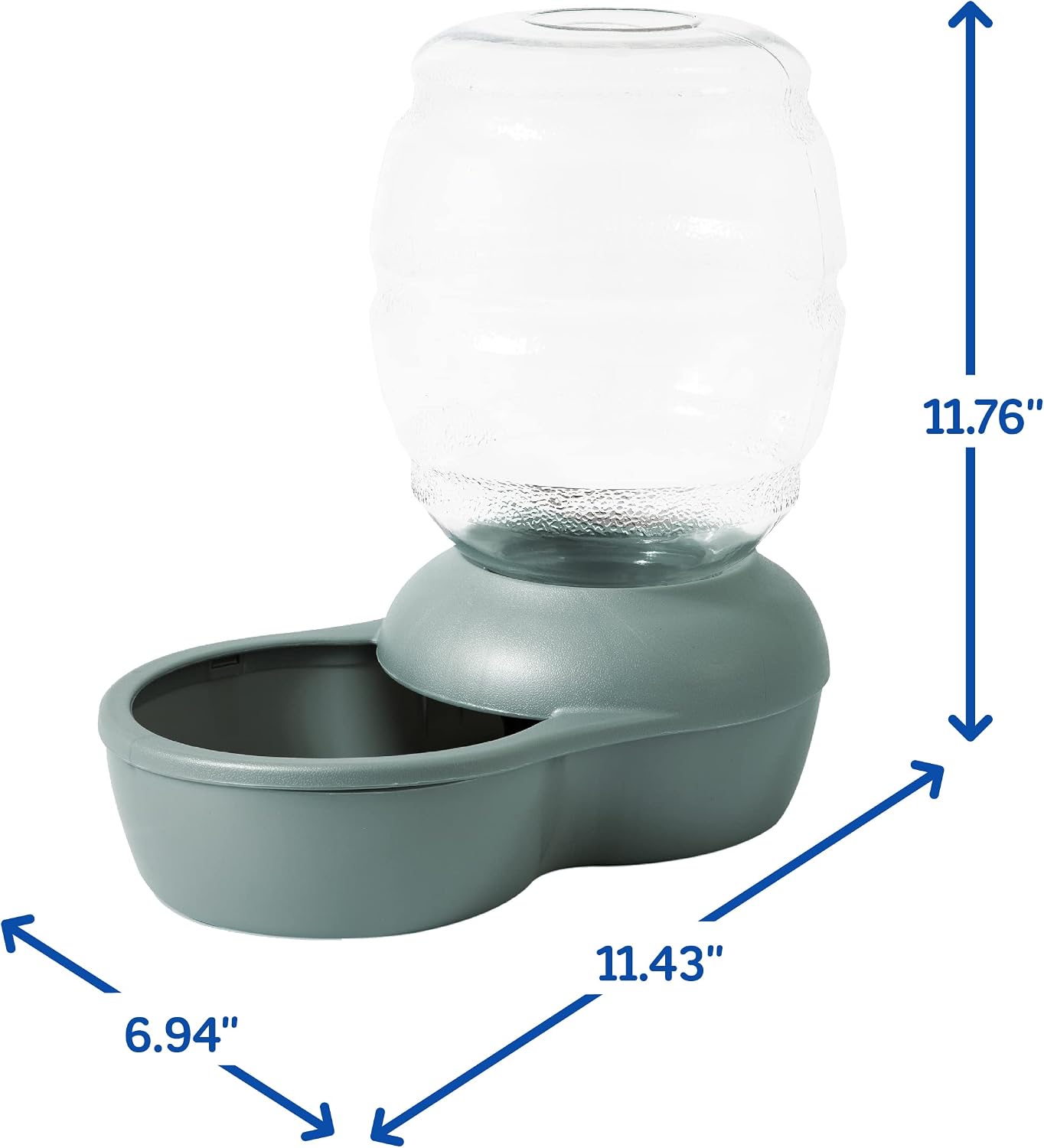 Petmate Replendish Feeder Automatic Cat and Dog Feeder, Pearl Peacock Blue, 10 LB, Made in USA