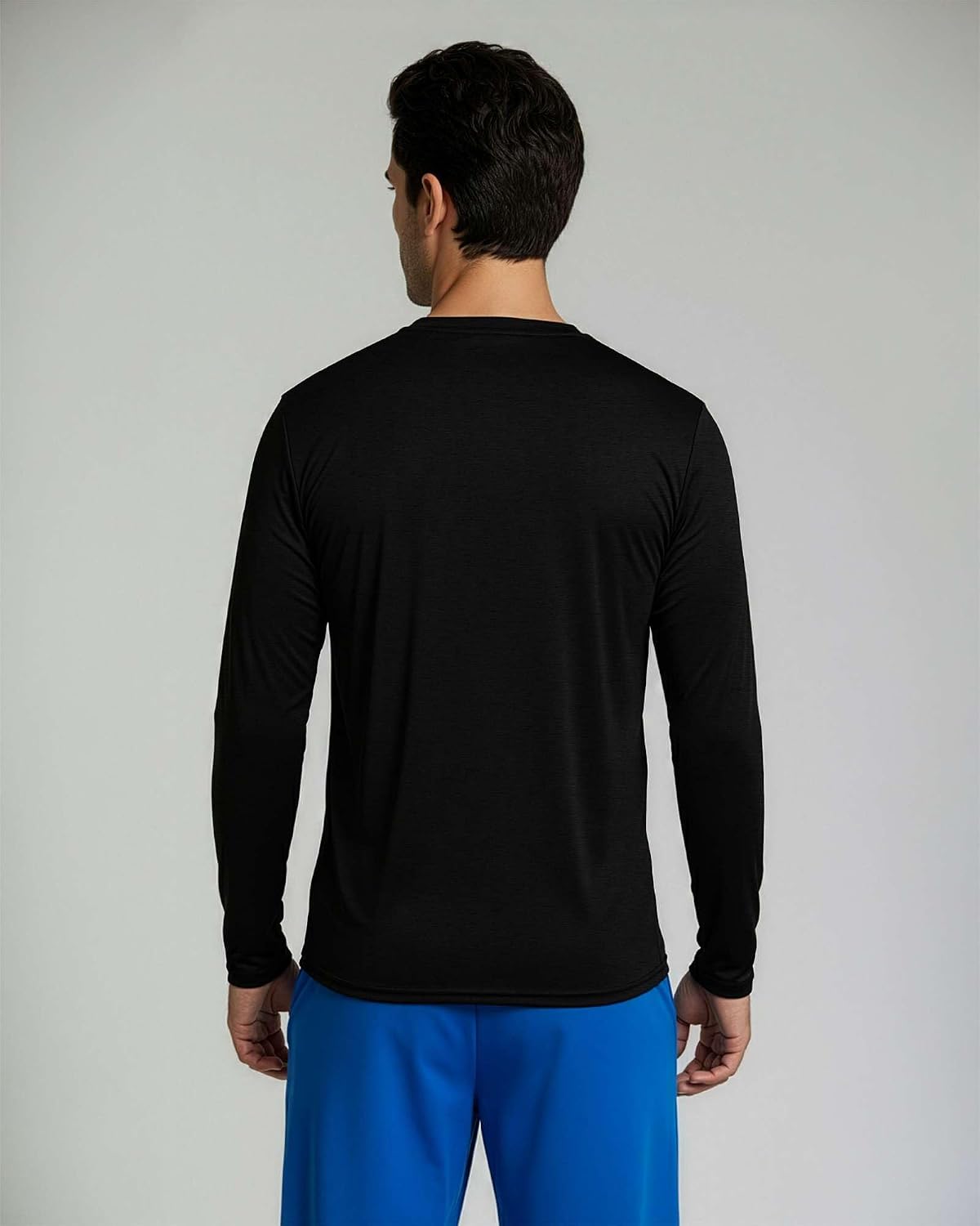 4 Pack Men's Dry Fit Long Sleeve Workout Shirts Gym Athletic Tee Fishing