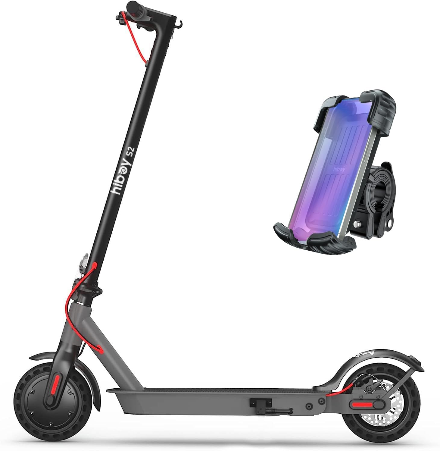 Hiboy S2 Electric Scooter - 8.5" Solid Tires - Up to 17 Miles Long-Range