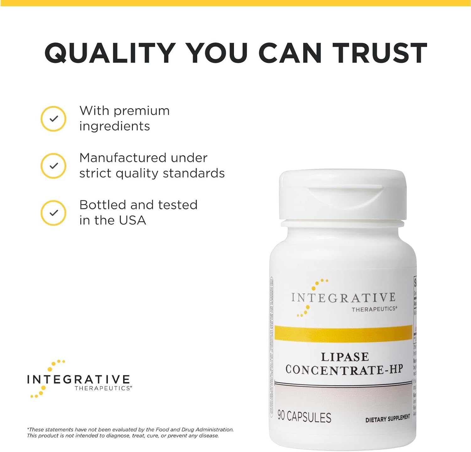 Integrative Therapeutics Lipase Concentrate-HP - Digestive Enzyme Supplement for the Digestion of Fats* - Nutrient Absorption & GI Tract Health