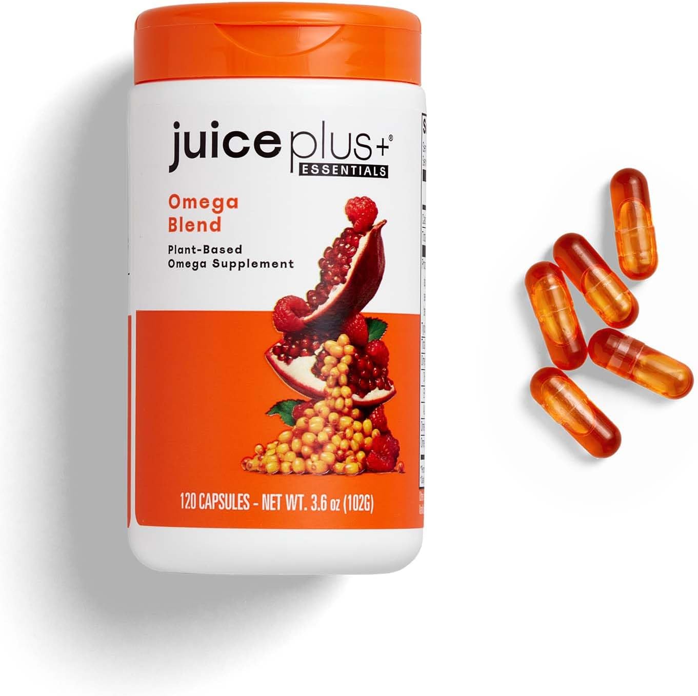JuicePlus+ Fruit & Vegetable Blend, 2 Bottles (60+60 Servings) | Made from 20 whole fruits & vegetables — peels, leaves, seeds included — convenient daily fruit and veggie blend