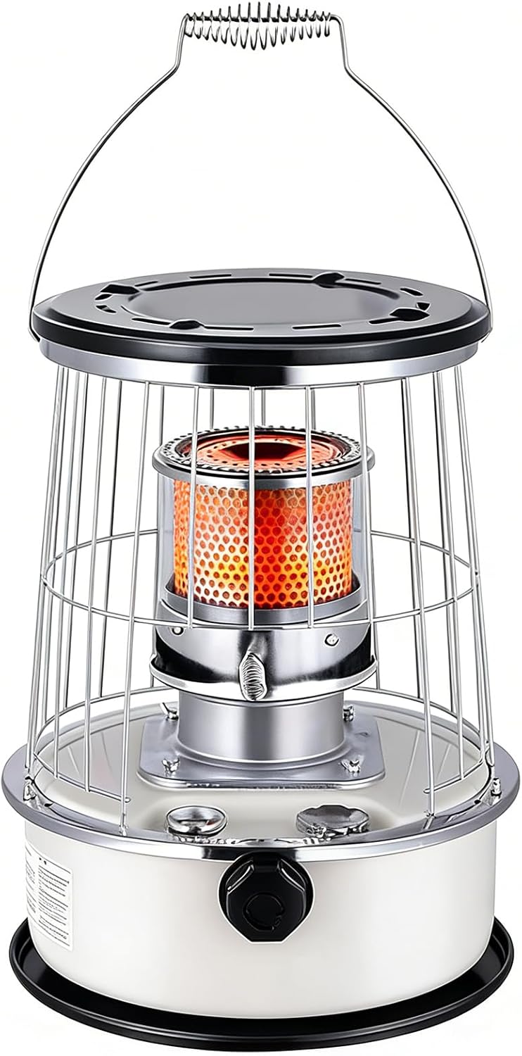 Pomya Indoor Kerosene Heater, 12000BTU Portable Kerosene Heater, Non Electric Indoor Outdoor Space Heaters for Camping, Cooking, Home, Garage