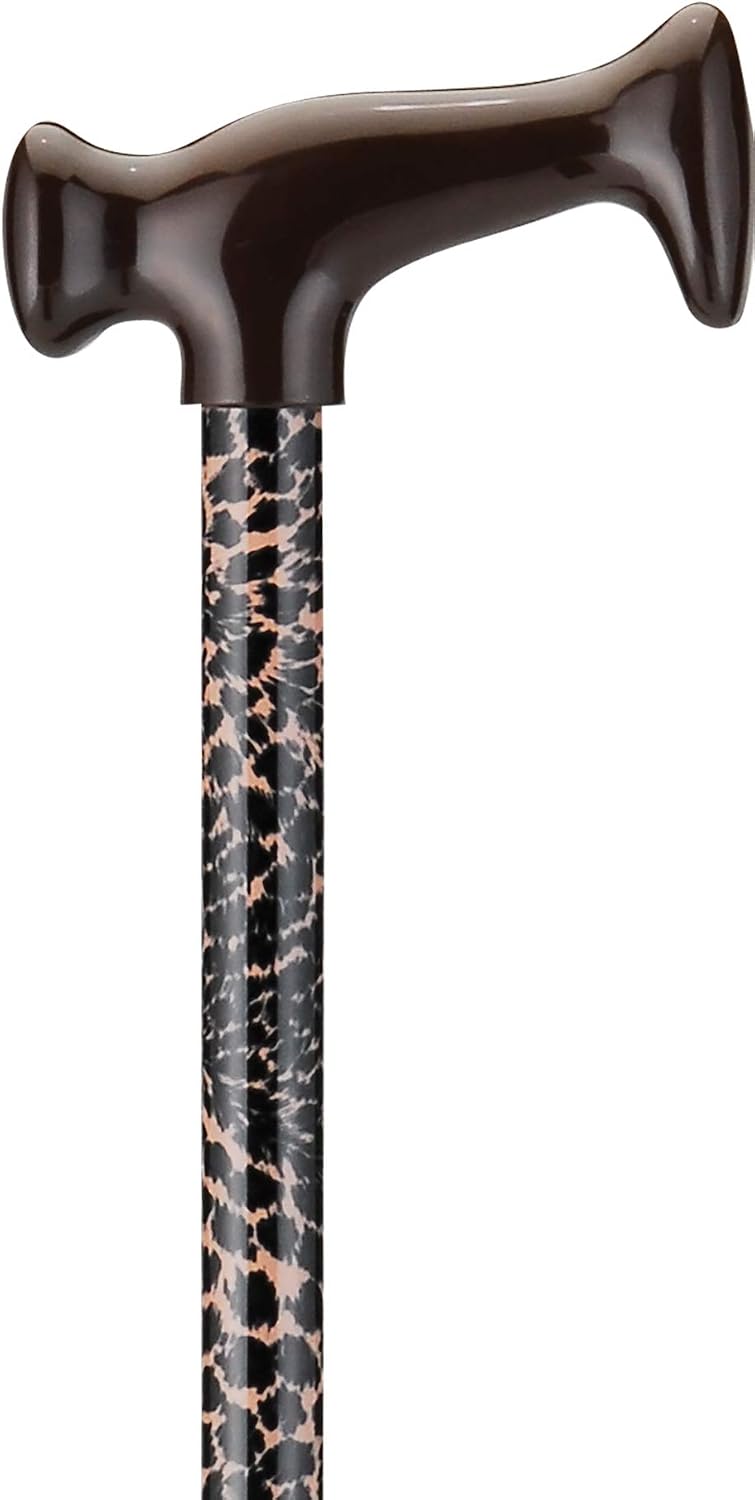 NOVA Designer Walking Cane with T-Grip Molded Handle, Lightweight and Adjustable Walking Stick, Black