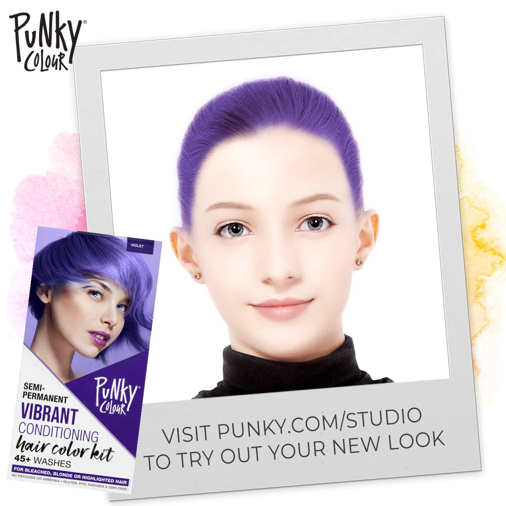 Punky Colour Box Kit Cotton Candy Semi Permanent Hair Color - Vegan, Cruelty-Free Conditioning Hair Dye, Lasts Up to 35 Washes