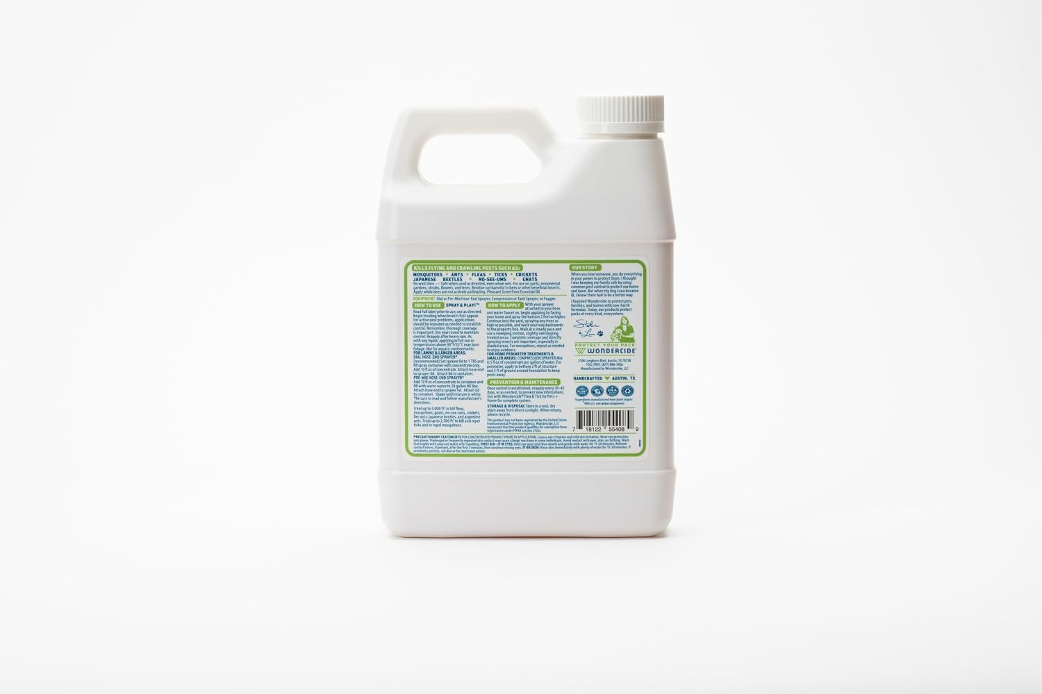 Wondercide - Outdoor Pest Control Spray Concentrate - 16 oz | With Natural Essential Oils - Mosquito, Ant, Roach, and Insect Killer, Treatment, and Repellent - Safe for Pets, Plants, Kids