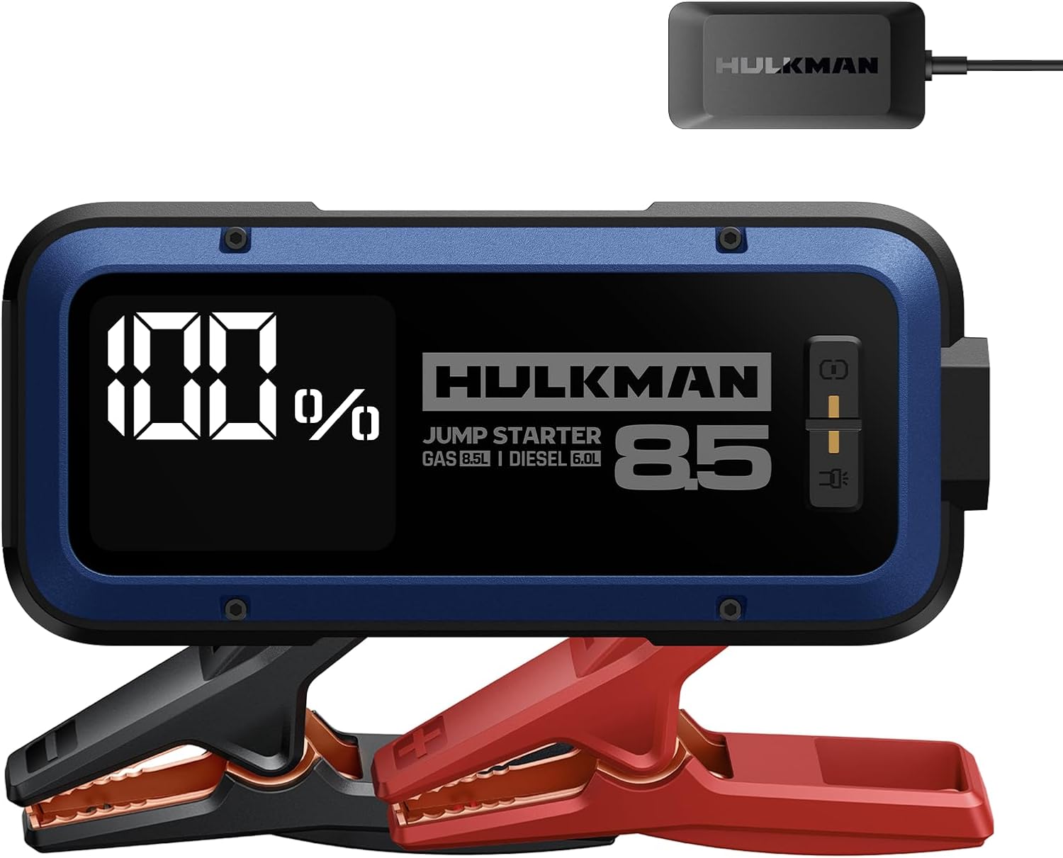 Hulkman Alpha 85 2000A Smart Battery Jumper Starter Portable for 12V Vehicles, Car Starter Jump Box with 65W Fast Charger, 3.3" LED Display