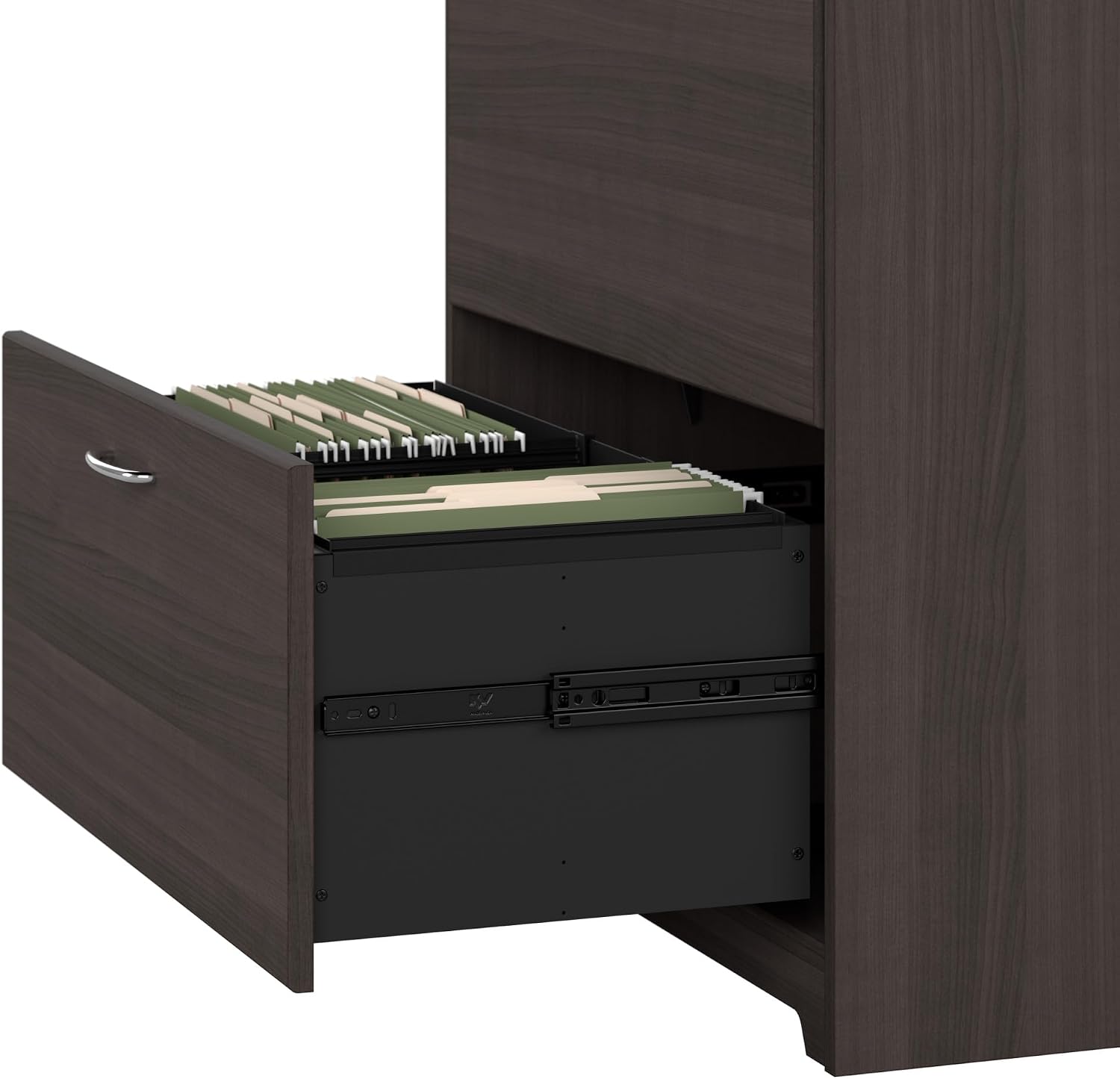 Bush Home Cabot 2 Drawer Lateral File Cabinet in Harvest Cherry, Home Office Chest for Letter, Legal, and A4-size Document Storage