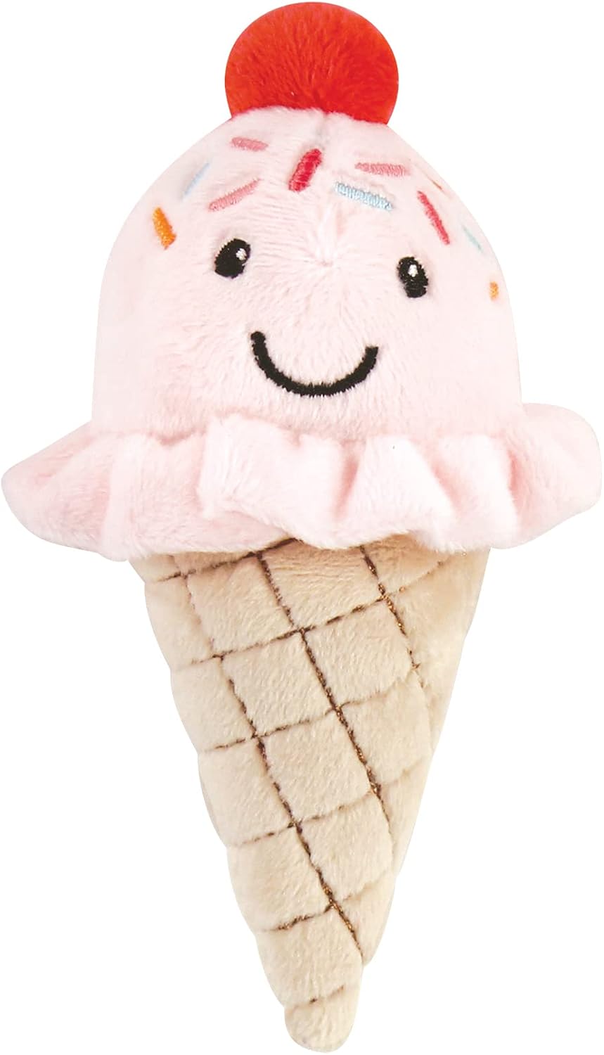 Luvable Friends Unisex Baby Squeaky Plush Dog Toy With Rope