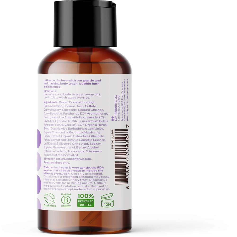 Everyone 3-in-1 Soap Body Wash Bubble Bath Shampoo Coconut Lemon 32oz 2pk | Natural essential oil formula | body wash | shampoo | bubble bath in one | coconut lemon scent | bulk value 2-pack
